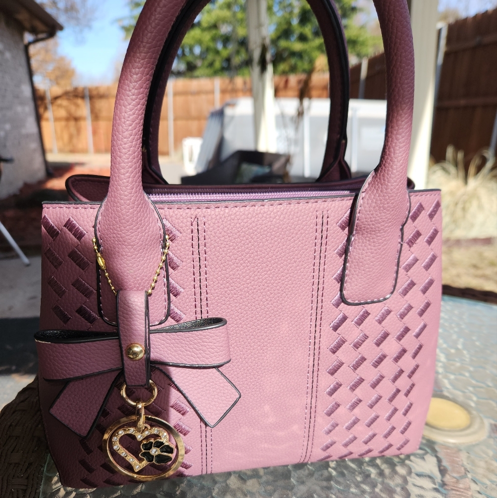 Plum handbag